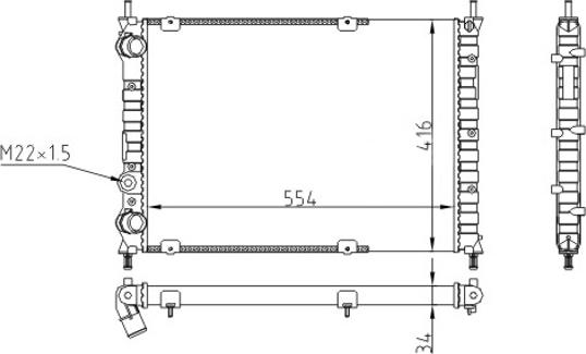 Hart 611 771 - Радиатор, охлаждение двигателя autospares.lv