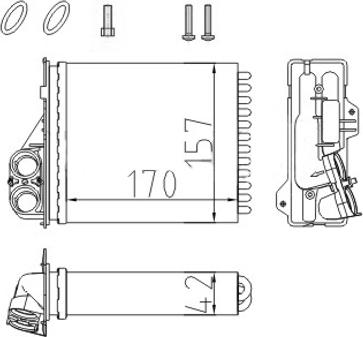 Hart 611 778 - Теплообменник, отопление салона autospares.lv