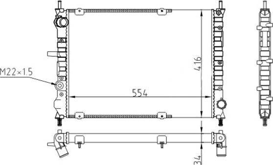 Hart 611 772 - Радиатор, охлаждение двигателя autospares.lv