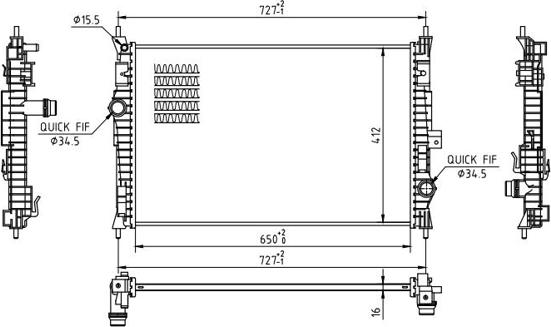 Hart 618 144 - Радиатор, охлаждение двигателя autospares.lv