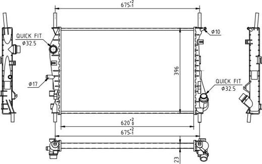 Hart 612 329 - Радиатор, охлаждение двигателя autospares.lv