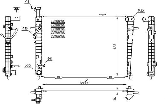 Hart 630 233 - Радиатор, охлаждение двигателя autospares.lv