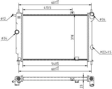 Hart 637 199 - Радиатор, охлаждение двигателя autospares.lv