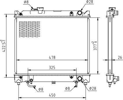 Hart 637 157 - Радиатор, охлаждение двигателя autospares.lv