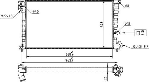 Hart 637 135 - Радиатор, охлаждение двигателя autospares.lv