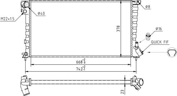 Hart 637 131 - Радиатор, охлаждение двигателя autospares.lv