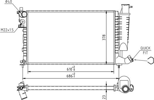 Hart 637 132 - Радиатор, охлаждение двигателя autospares.lv