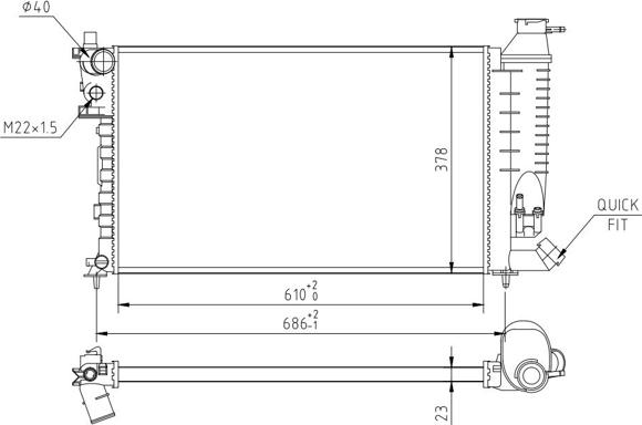 Hart 637 219 - Радиатор, охлаждение двигателя autospares.lv