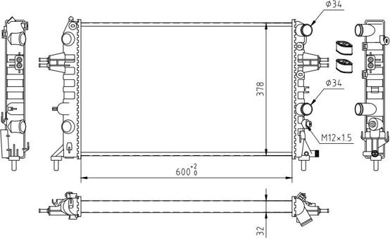 Hart 637 216 - Радиатор, охлаждение двигателя autospares.lv