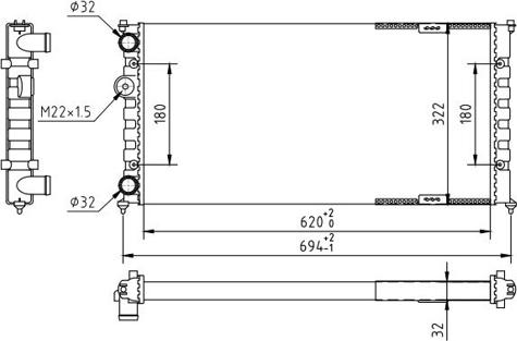 Hart 637 211 - Радиатор, охлаждение двигателя autospares.lv