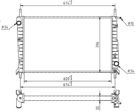 Hart 637 225 - Радиатор, охлаждение двигателя autospares.lv