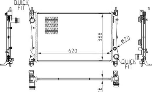 Hart 620 607 - Радиатор, охлаждение двигателя autospares.lv