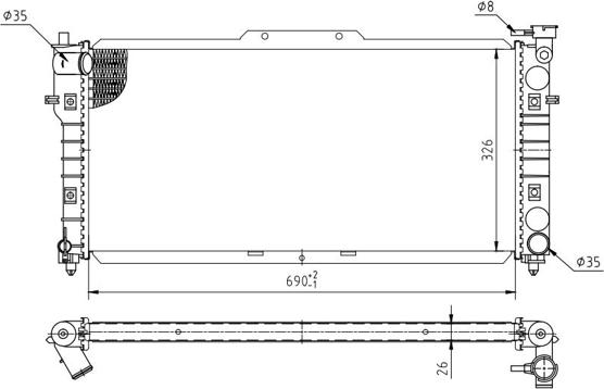 Hart 620 254 - Радиатор, охлаждение двигателя autospares.lv