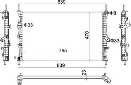 Hart 620 209 - Радиатор, охлаждение двигателя autospares.lv