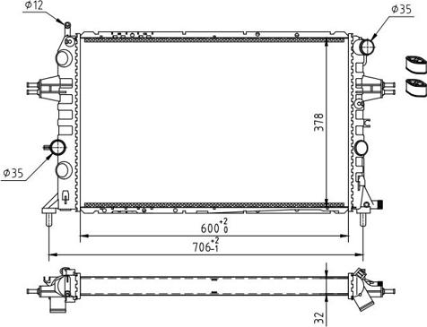 Hart 620 276 - Радиатор, охлаждение двигателя autospares.lv