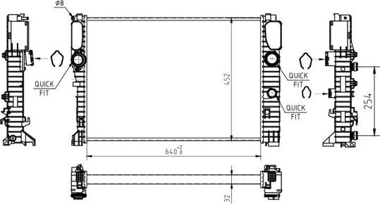 Hart 628 625 - Радиатор, охлаждение двигателя autospares.lv