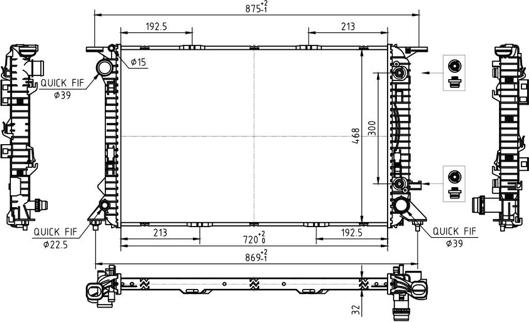 Hart 628 627 - Радиатор, охлаждение двигателя autospares.lv