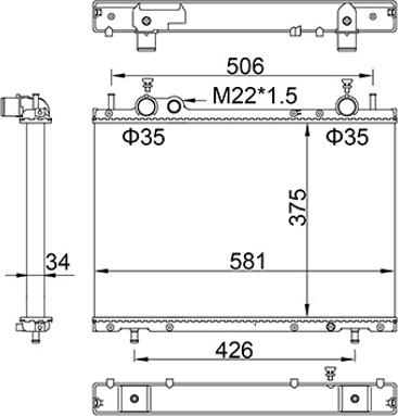 Hart 622 261 - Радиатор, охлаждение двигателя autospares.lv