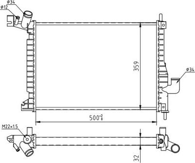 Hart 622 287 - Радиатор, охлаждение двигателя autospares.lv