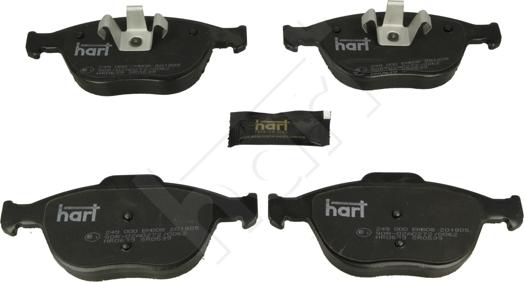 Hart 249 000 - Тормозные колодки, дисковые, комплект autospares.lv