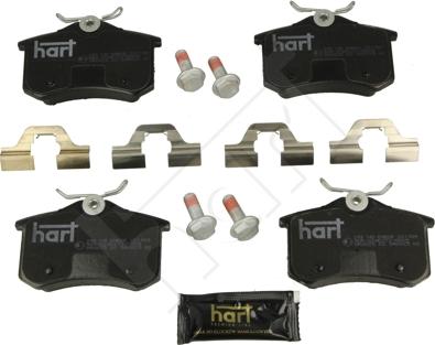 Hart 249 145 - Тормозные колодки, дисковые, комплект autospares.lv