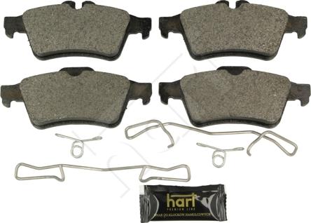 Hart 249 158 - Тормозные колодки, дисковые, комплект autospares.lv