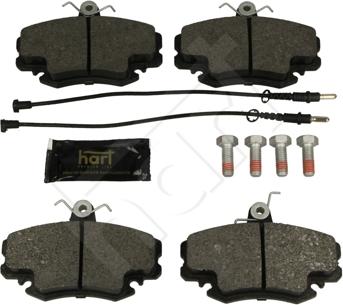 Hart 249 160 - Тормозные колодки, дисковые, комплект autospares.lv