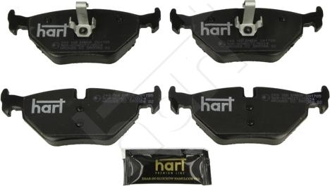 Hart 249 168 - Тормозные колодки, дисковые, комплект autospares.lv