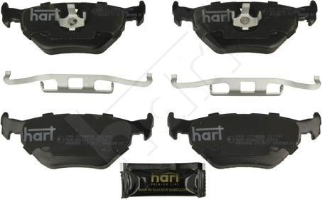 Hart 249 171 - Тормозные колодки, дисковые, комплект autospares.lv