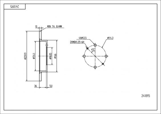 Hart 241 095 - Тормозной диск autospares.lv