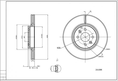 Hart 241 098 - Тормозной диск autospares.lv