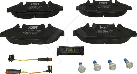 Hart 248 996 - Тормозные колодки, дисковые, комплект autospares.lv