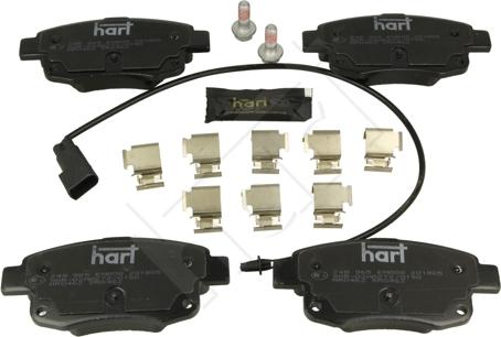 Hart 248 965 - Тормозные колодки, дисковые, комплект autospares.lv