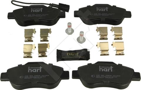 Hart 248 989 - Тормозные колодки, дисковые, комплект autospares.lv