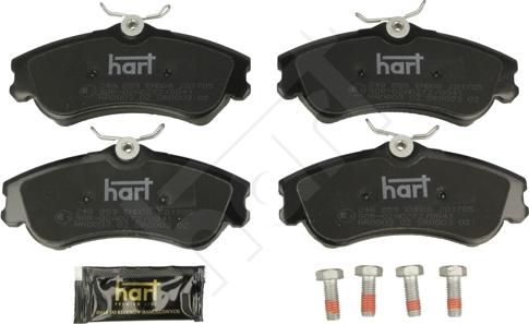 Hart 248 859 - Тормозные колодки, дисковые, комплект autospares.lv