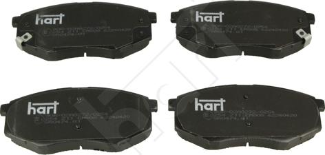 Hart 254 211 - Тормозные колодки, дисковые, комплект autospares.lv