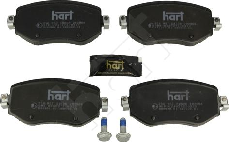 Hart 256 957 - Тормозные колодки, дисковые, комплект autospares.lv