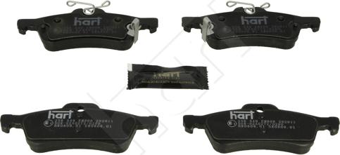 Hart 256 549 - Тормозные колодки, дисковые, комплект autospares.lv