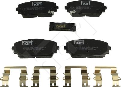 Hart 256 546 - Тормозные колодки, дисковые, комплект autospares.lv