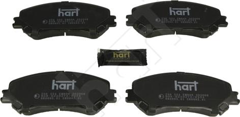 Hart 256 554 - Тормозные колодки, дисковые, комплект autospares.lv