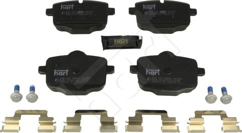 Hart 256 550 - Тормозные колодки, дисковые, комплект autospares.lv