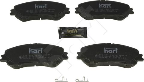 Hart 256 551 - Тормозные колодки, дисковые, комплект autospares.lv