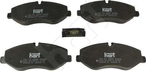 Hart 256 557 - Тормозные колодки, дисковые, комплект autospares.lv