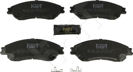 Hart 256 507 - Тормозные колодки, дисковые, комплект autospares.lv