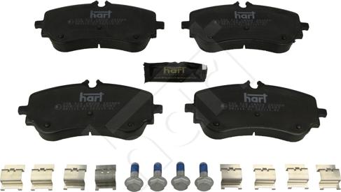 Hart 256 518 - Тормозные колодки, дисковые, комплект autospares.lv