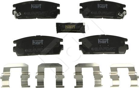 Hart 256 536 - Тормозные колодки, дисковые, комплект autospares.lv