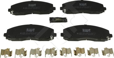 Hart 256 531 - Тормозные колодки, дисковые, комплект autospares.lv