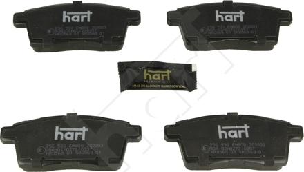 Hart 256 533 - Тормозные колодки, дисковые, комплект autospares.lv