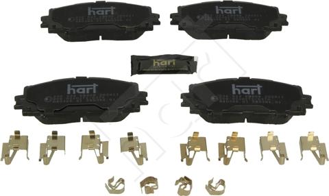 Hart 256 524 - Тормозные колодки, дисковые, комплект autospares.lv