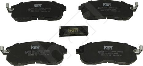 Hart 256 521 - Тормозные колодки, дисковые, комплект autospares.lv